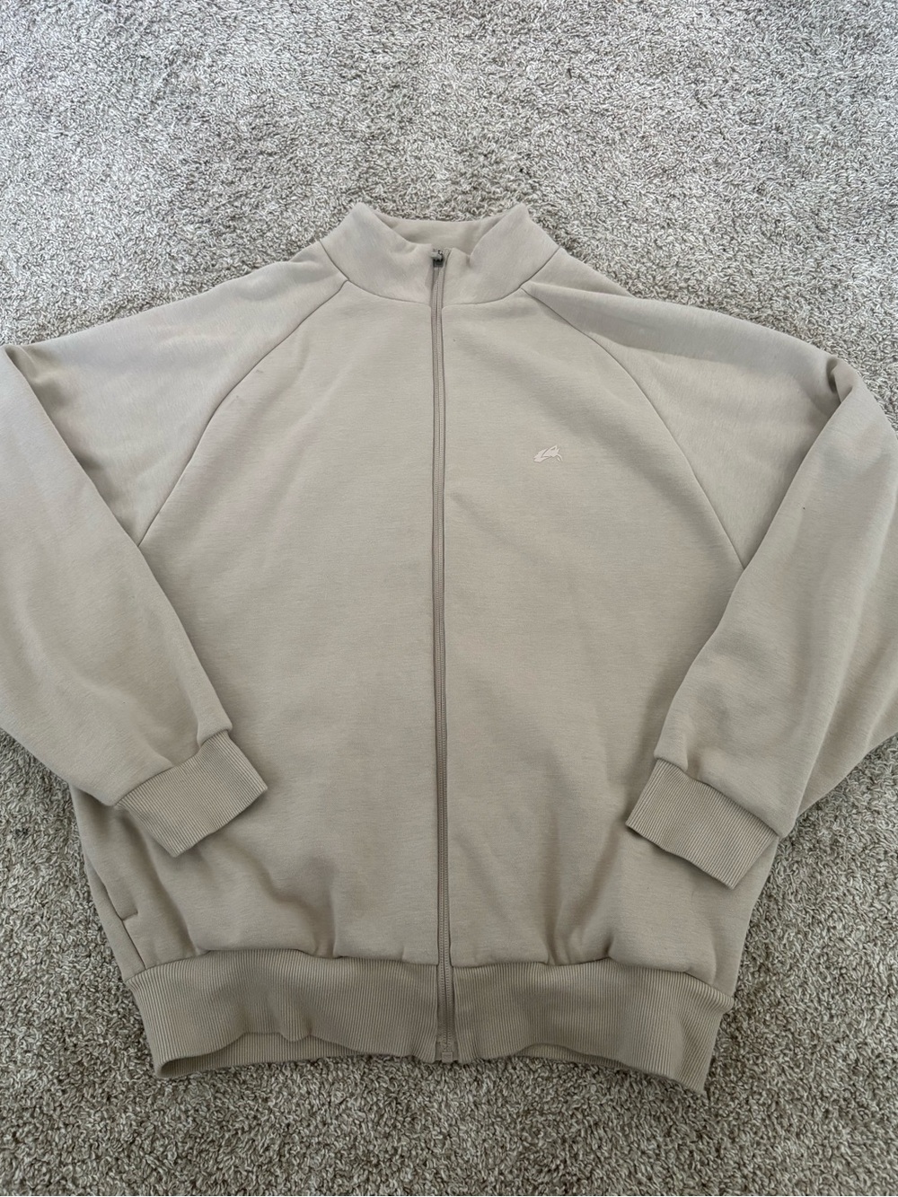 Alphalete Light Beige Full-Zip Track Jacket